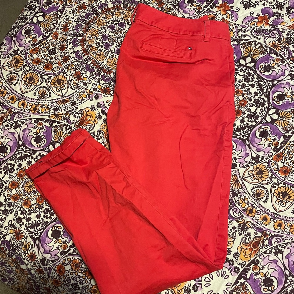 Coral Skinny Pants